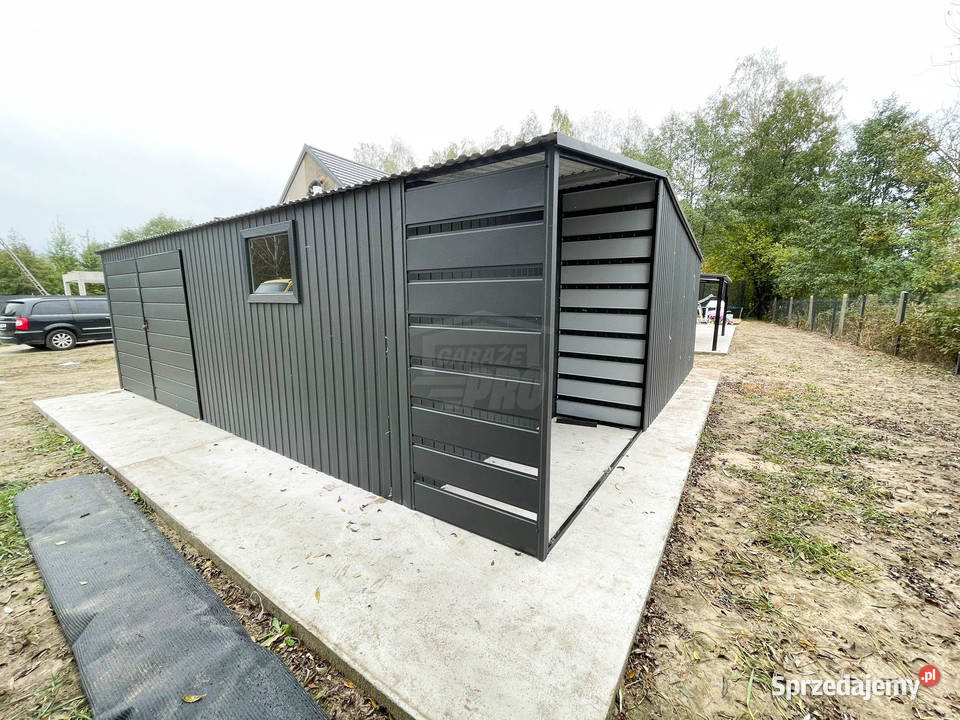 Garaż blaszany 7x75m wnęka 25m 2x brama Toruń