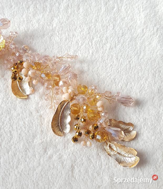 Piękna ozdoba do włosów opaska tiara wesele ślub Szczecin