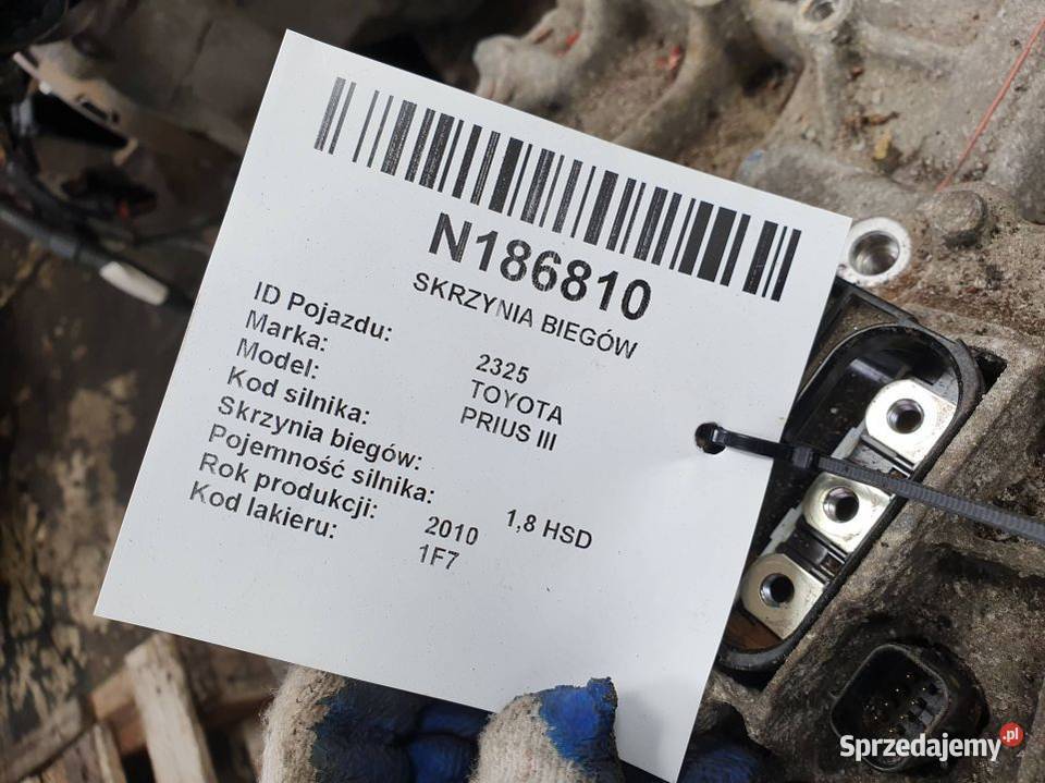 SKRZYNIA AUTOMATYCZNA TOYOTA PRIUS III 18 HYBRYD osobowe kujawsko-pomorskie Lipno