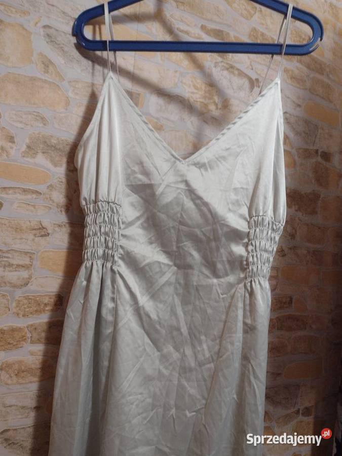 38M ZARA Srebrna długa sukienka letnia z Kraków sprzedam