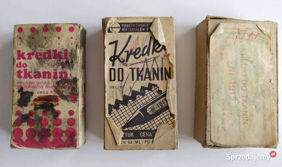 KREDKI DO ODZIEŻY ZABAWKA Z PRLu VINTAGE