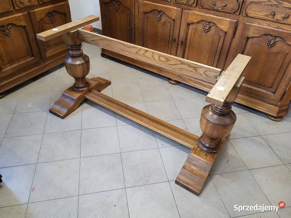 Ładny zestaw dębowy stół z 6 krzesłami piękne Kleczew