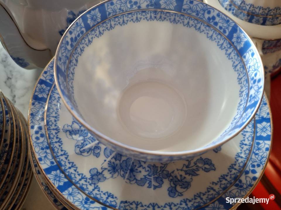 Piękny serwis cieniutka porcelana na 10 Osób