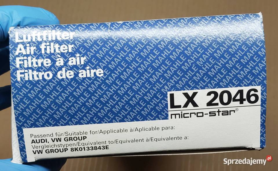 FILTR POWIETRZA MAHLE LX 2046 AUDI A4 B6 B7 B8 Mielęcin