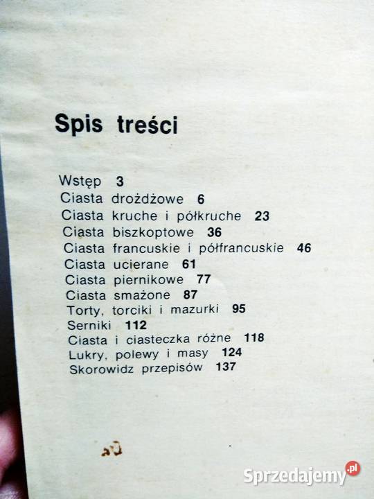 Domowe ciasta i ciasteczka kulinarne antykwariat Warszawa