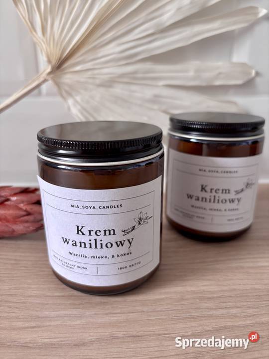 Świeca sojowa KREM WANILIOWY