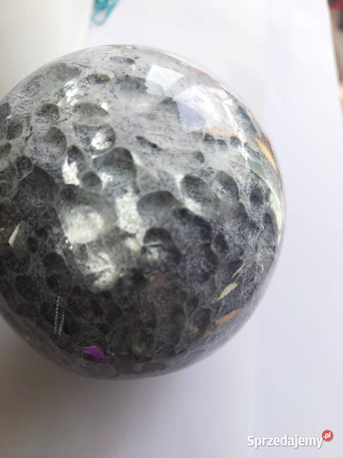 Kula szklana przycisk popielata Wrocław