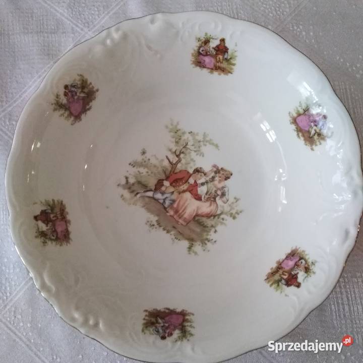 Salaterka z talerzykiem porcelana Wawel PRL Łódź sprzedam