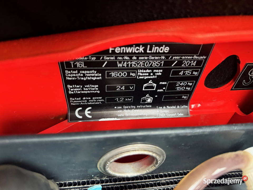 wózek paletowy LINDE T16L paleciak elektryczny Działoszyn