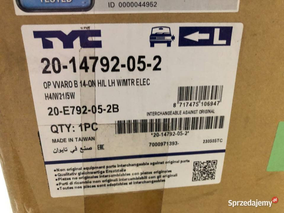 Opel Vivaro B 082014102019 Reflektor Lampa przód Skarżysko-Kamienna