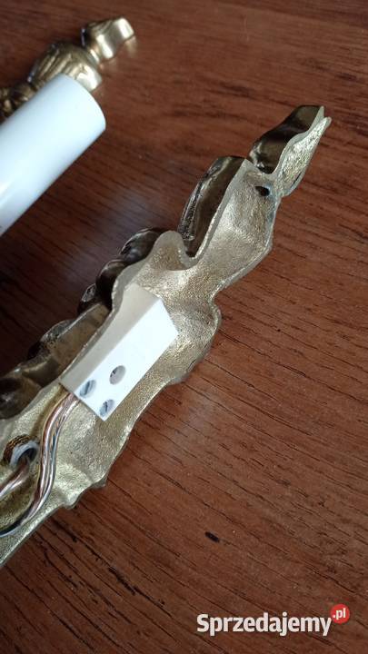 Stare mosiężne kinkiety