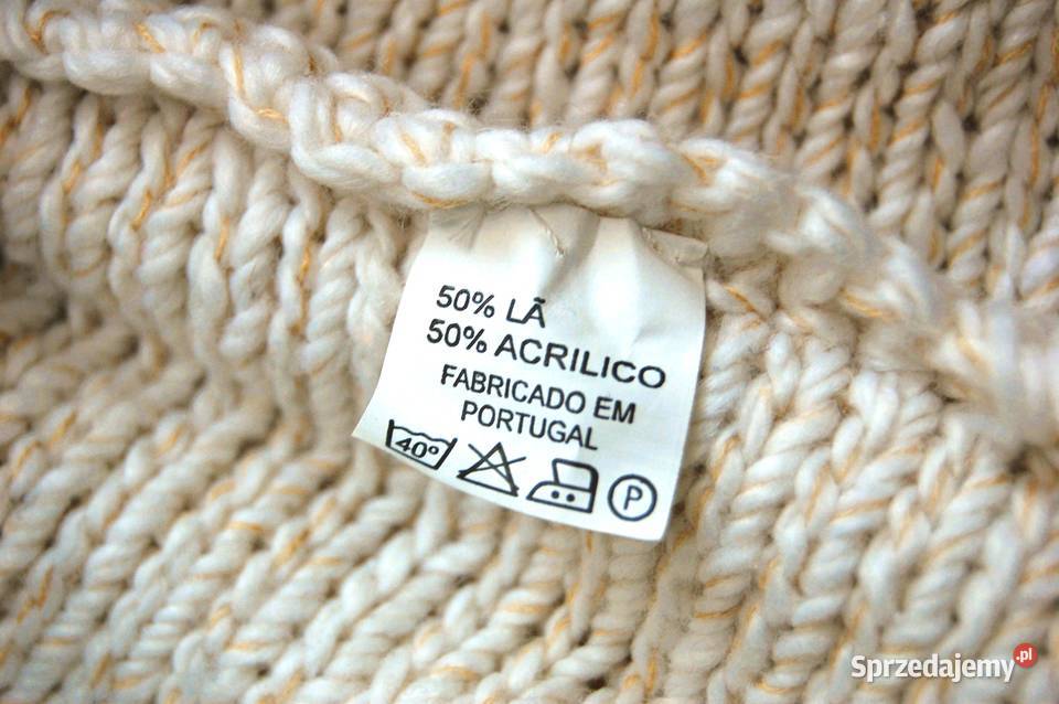 Poncho ponczo damskie kremowobiałe Portugalia lubelskie Lublin