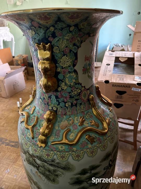 Ogromny porcelanowy dzban 134 wazon amfora antyk Antyki, Sztuka, Kolekcje dolnośląskie Międzylesie