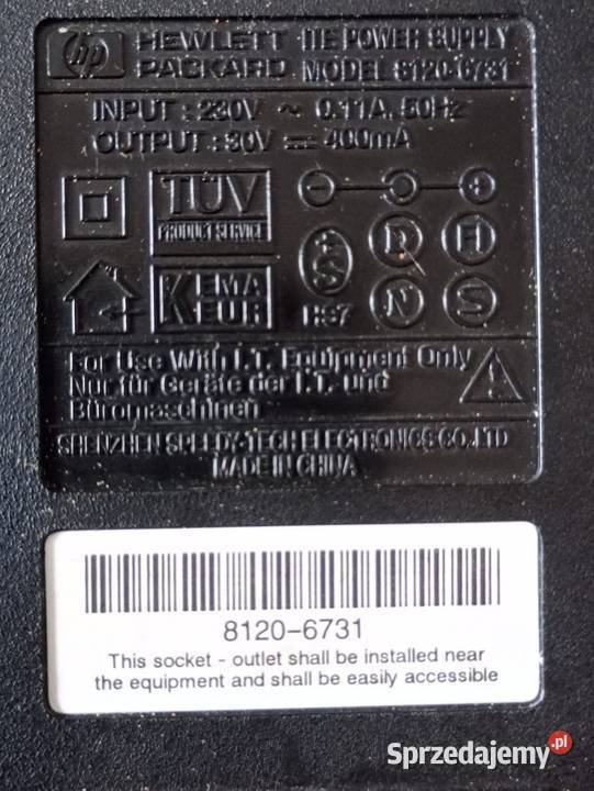 Oryginalny zasilacz HP mode 81206731 Zawiercie sprzedam