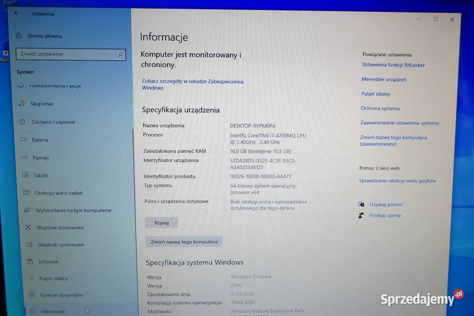 Toshiba satellite p75a7200 173 i74700MQ16GB łódzkie Pabianice