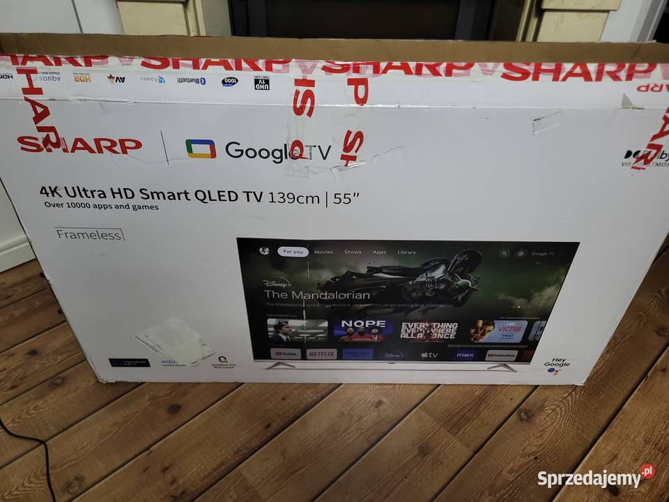 TV Sharp 55GP6760E 55 QLED 4K GoogleTV na LED małopolskie Libiąż