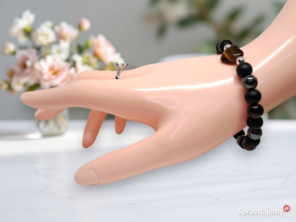 Bransoletka z tygrysiego oka TYGRYSIE OKO serce Warszawa