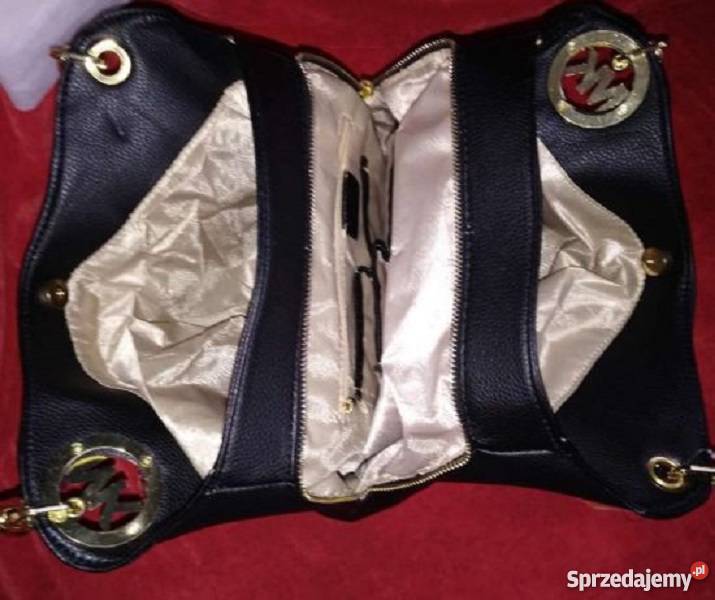 Torebka skórzana Michael Kors FULTON navy Dla kobiet Warszawa
