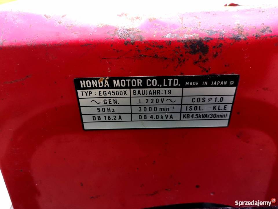 Agregat prądotwórczy HONDA 45 KW sprzedam