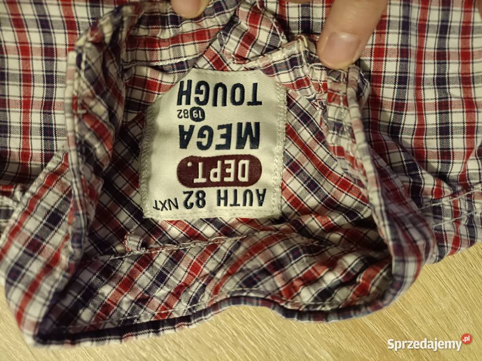 Koszulka w kratę czerwonogranatową Next 80 pomorskie Kwidzyn