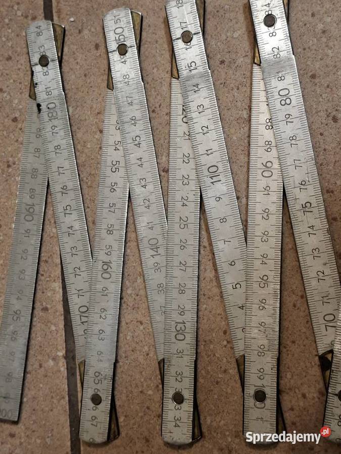 Metrówka Miara skladana 2 m PZO aluminiowa okres Chorzów
