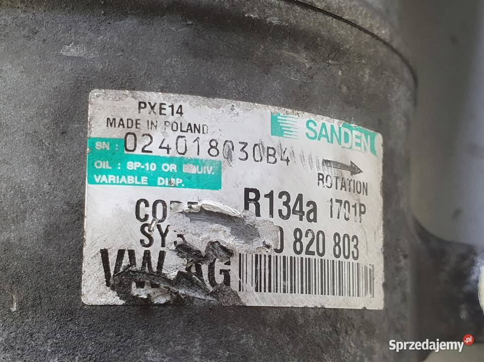 SPRĘŻARKA KLIMATYZACJI VW Golf VI 20 TDI pompa Kompresory klimatyzacji Chełm