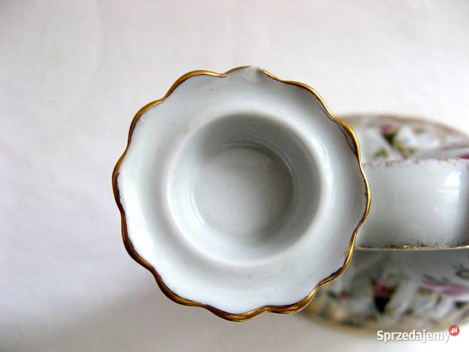 Ceramiczny świecznik trójramienny CHODZIEŻ Porcelana i szkło Wrocław