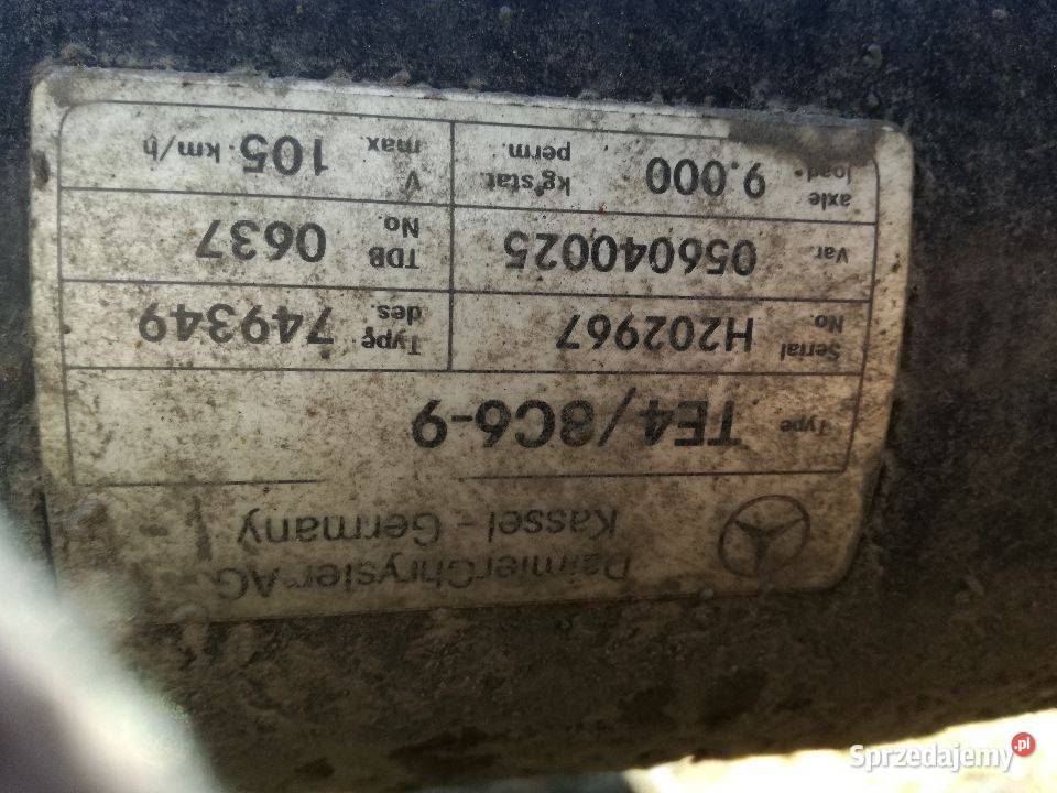 Oś Mercedes TE48C6 9 naczepa przyczepa Do przyczep towarowych