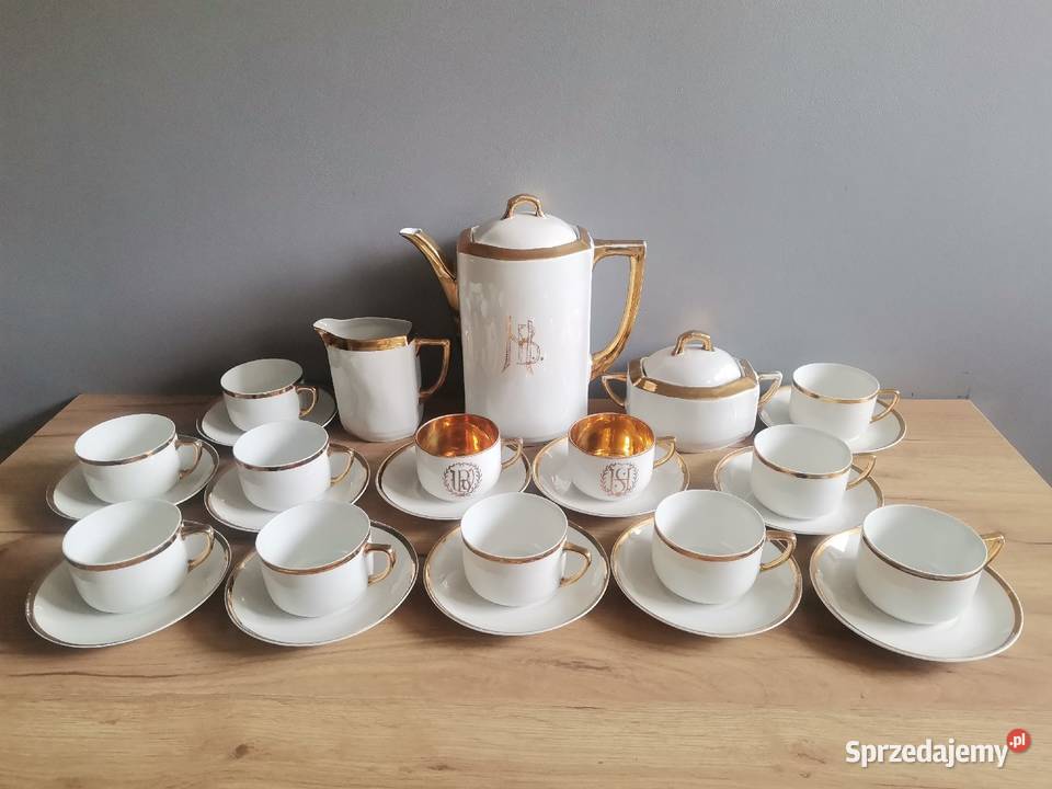 Stary przedwojenny serwis kawowy porcelana Katowice
