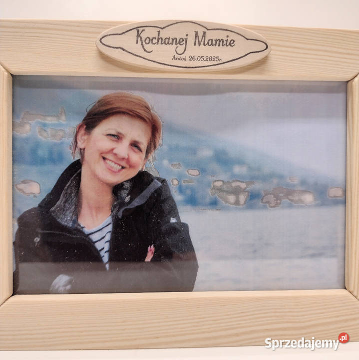 NAPIS DEDYKACJA Ramka Na Zdjęcia 10x15 DREWNO lubelskie Lublin sprzedam