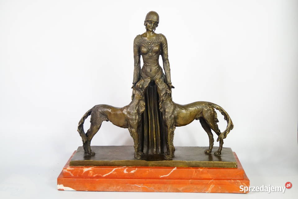 DChiparius Tancerka z psami kobieta figura z