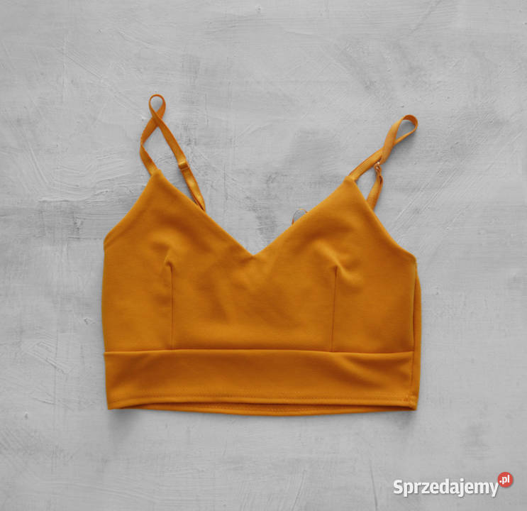 musztardowy crop top quiz S M sprzedam