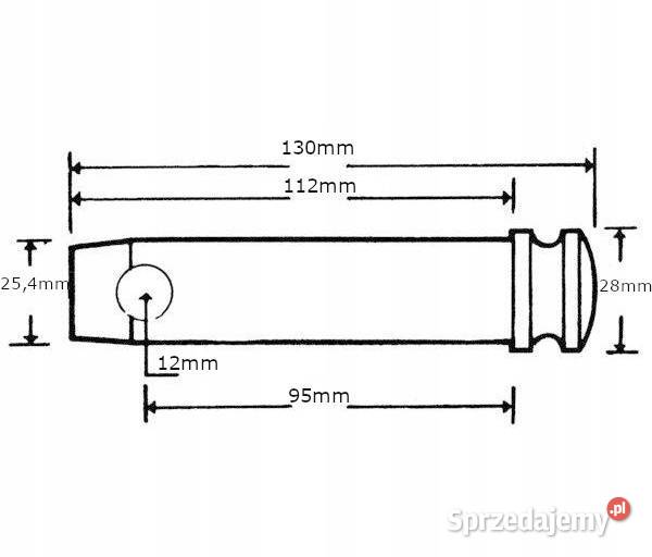 Sworzeń bolec 254x95 mm kat2 Kamionna
