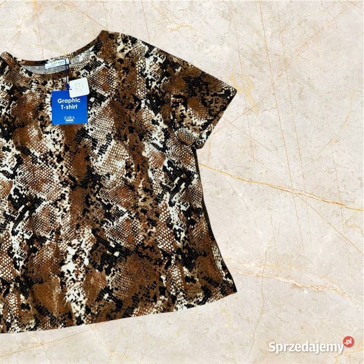 Tshirt w wężowy wzorek Zara S Rozmiar 36(S) świętokrzyskie Kielce
