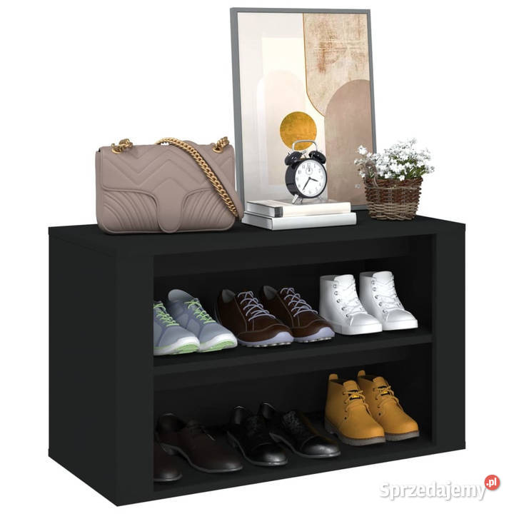 Półka na buty czarna 75x35x45 materiał Warszawa