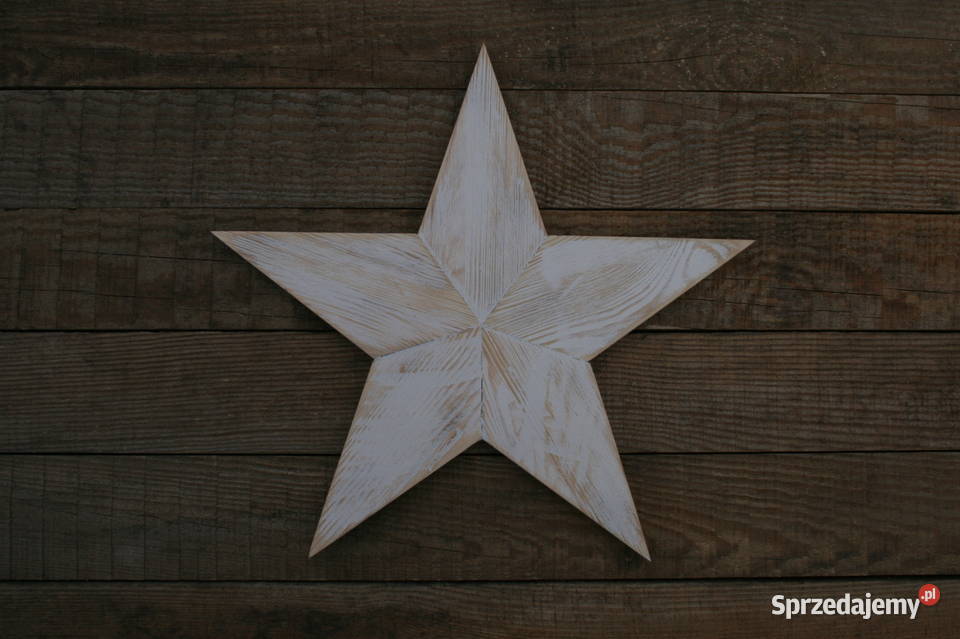 Gwiazdy drewniane rustykalne 3 sztuki zestaw Mielec