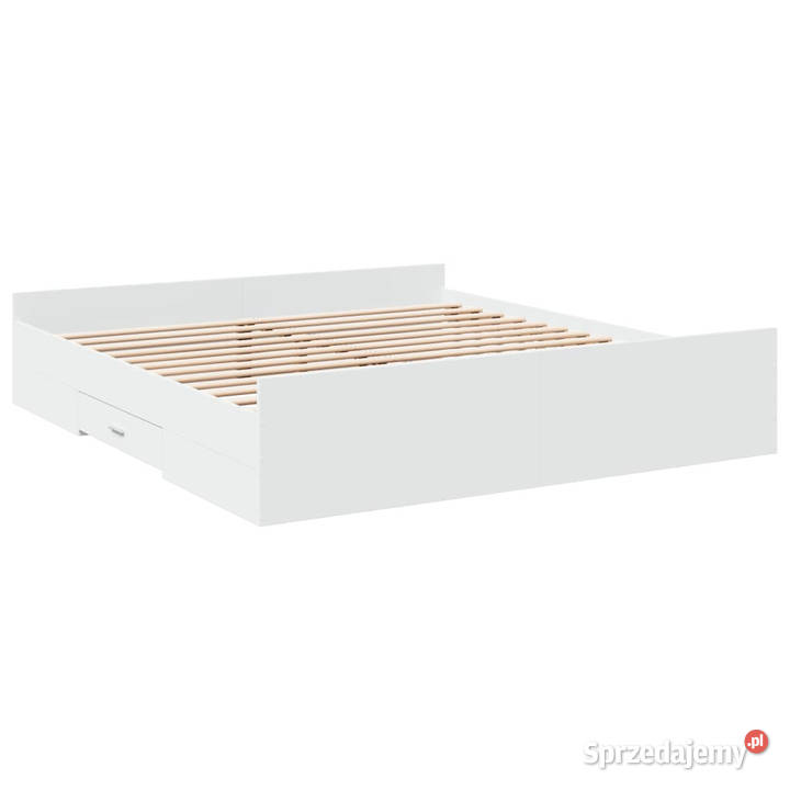 Rama łóżka z szufladami biała 200x200 WM3280265 Warszawa