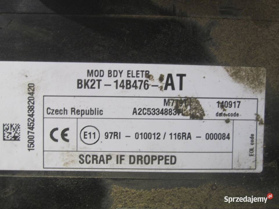 FORD TRANSIT VIII MK8 L3H2 15r moduł komfortu