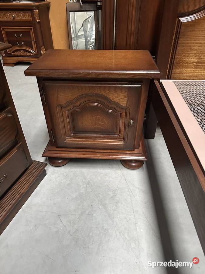 Dębowa sypialnia łóżko 140 szafa 210 szafki wielkopolskie Sławoszewek