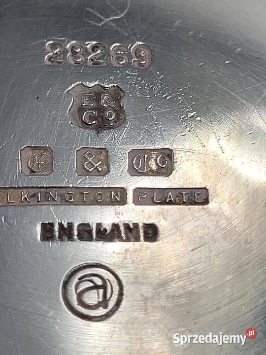 Elegancki antyczny srebrowany kufel tankard wielkopolskie Grabów nad Prosną
