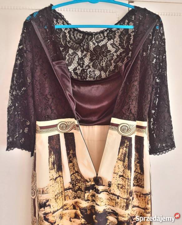 Nowa sukienka elegancka 40 L czarna koronka Rozmiar 40(L) Szczecin