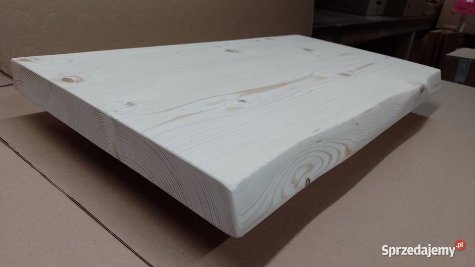 Blat DREWNIANY z naturalną krawędzią 40x75 gr 45