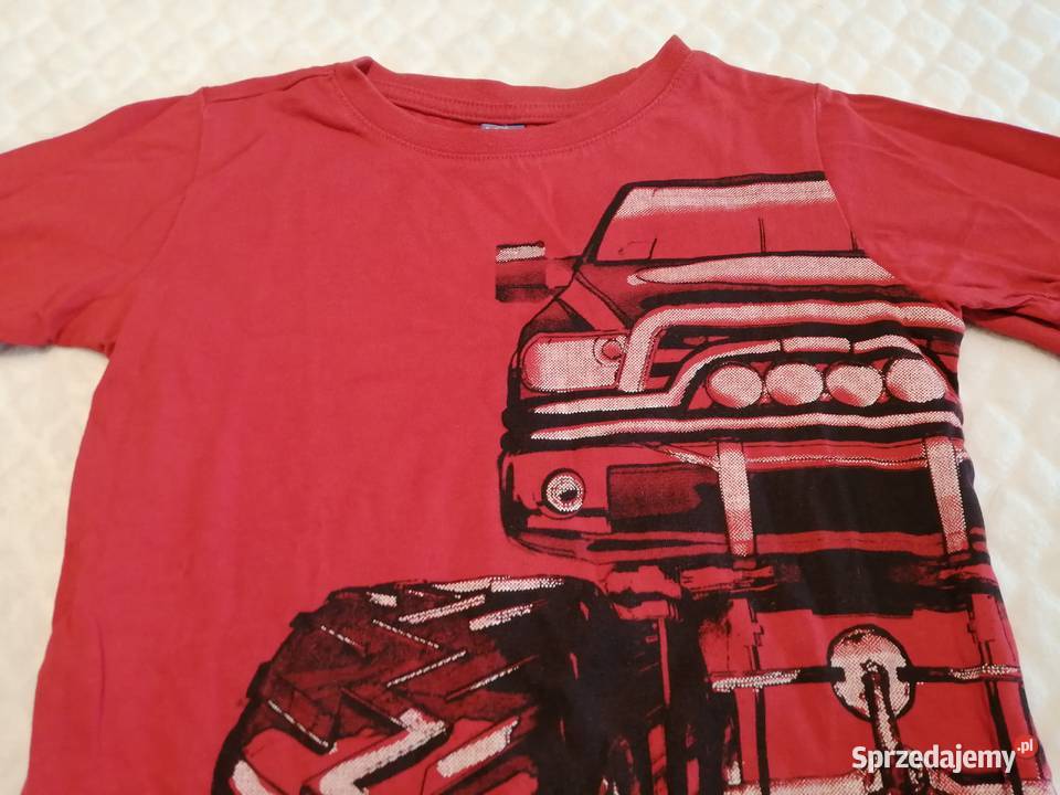 Koszulka długi rękaw chłopięca czerwona Monster Czeladź