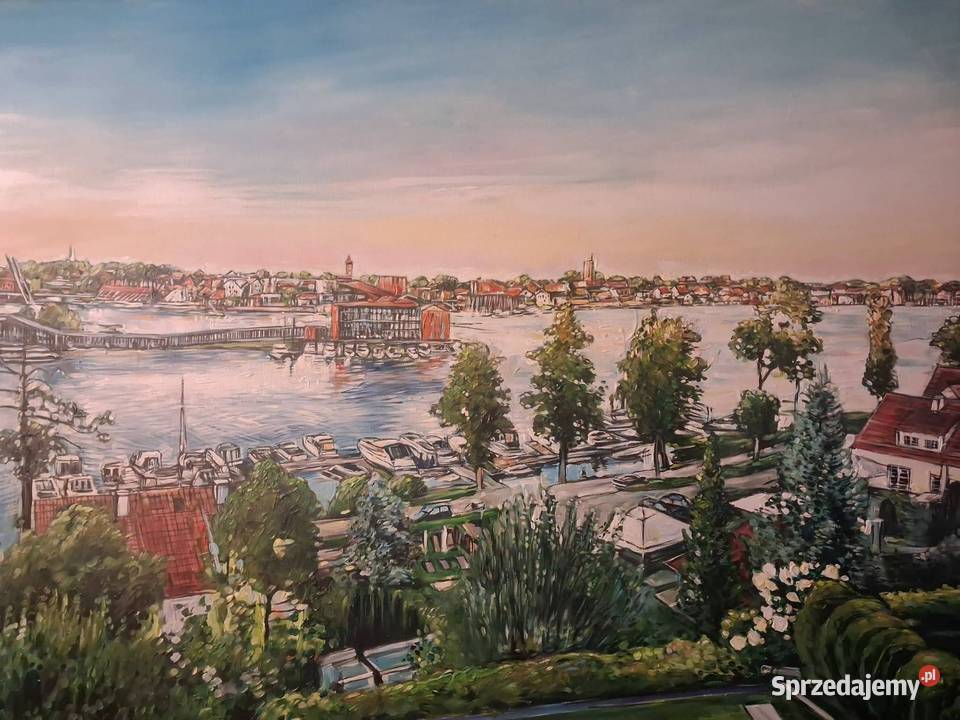 Mikołajki pejzaż olejny na podstawie zdjęcia Toruń