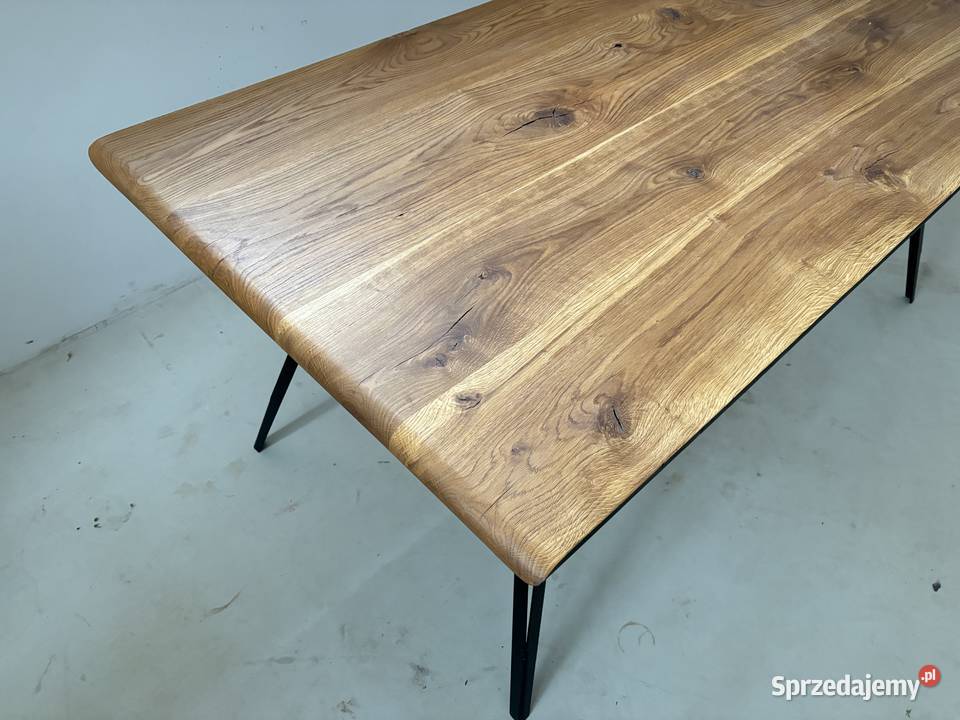 Stół z litego drewna dębowego loft industrial Goleniów