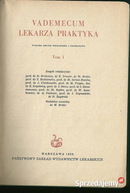 Vademecum lekarza praktyka 1955 medycyna medycyna, nauki medyczne Łódź