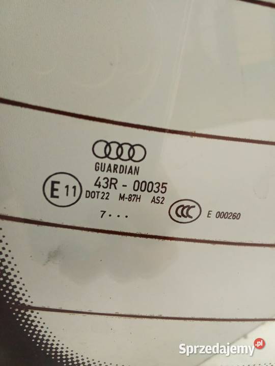 Szyba Tylna Audi A8 02 Antena Możliwość