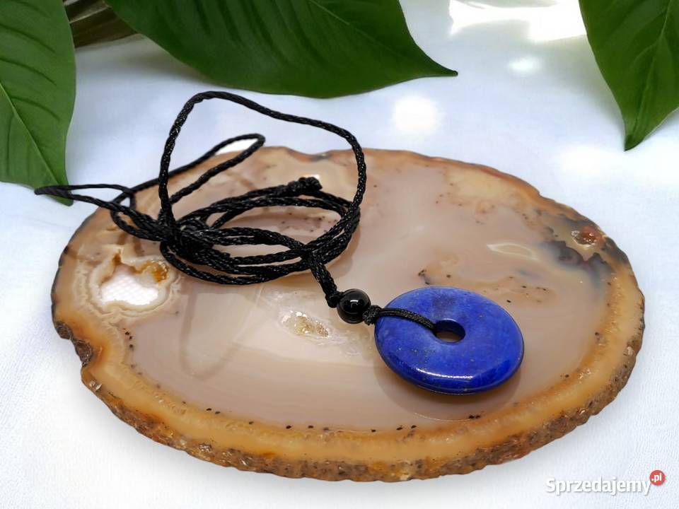 Zawieszka wisiorek z lapisu LAPIS LAZULI donut Warszawa sprzedam