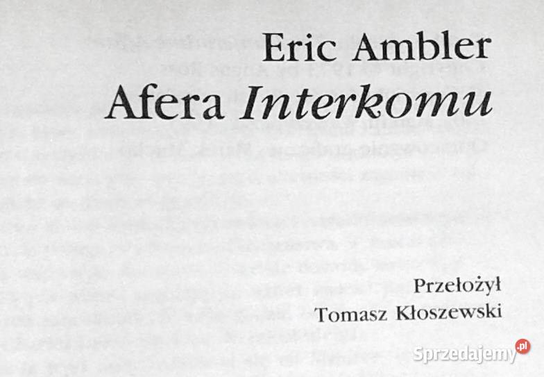 Afera Interkomu Eric Ambler miękka