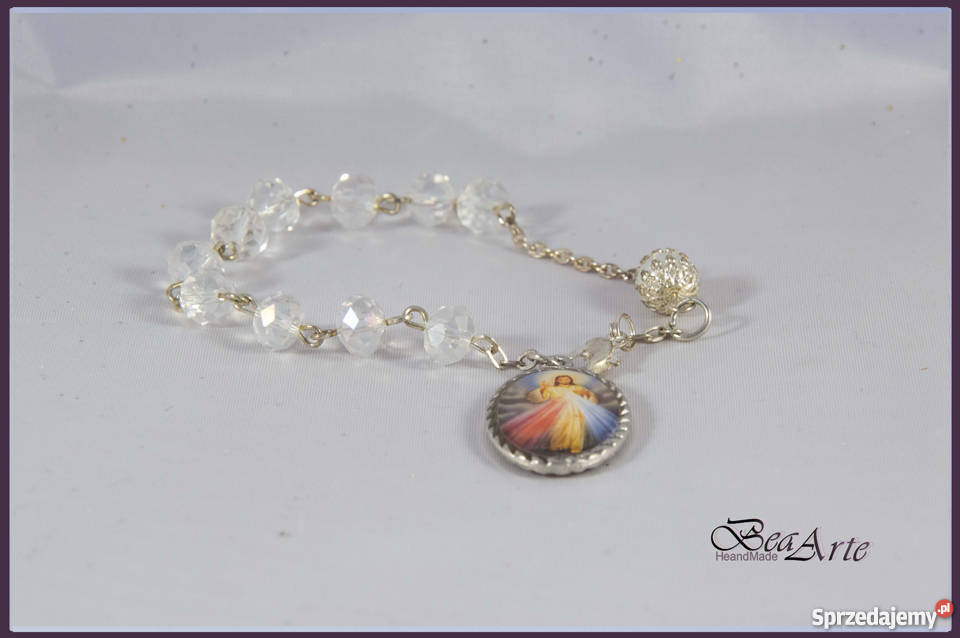 Różaniec dziesiątka z kryształkami 3 kolor Łysa Góra